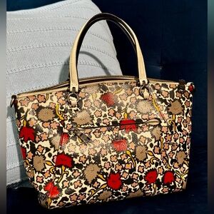 Coach Floral Prairie Satchel 2016 Chalk/Light Background Pebbled Leather